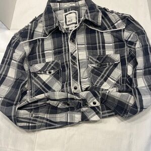 BKE Men’s Plaid Button-Up Shirt Size Medium